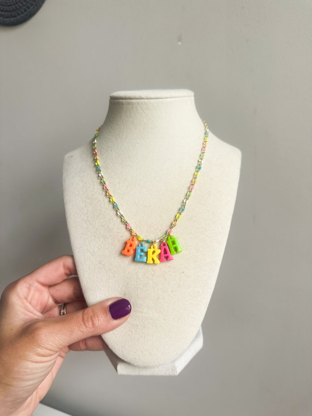 Mini Colorful Name Necklace