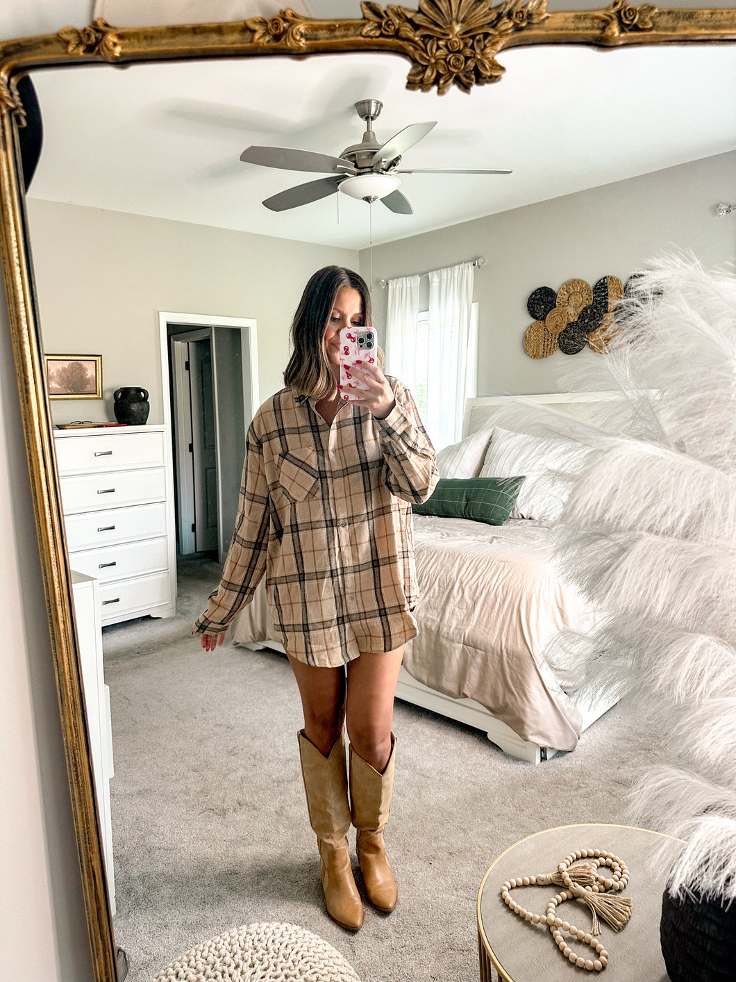 The Mocha Flannel Top
