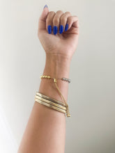 Load image into Gallery viewer, Mixed Metal Bubble Letter Bracelet
